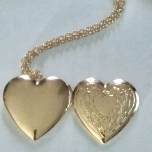 gold plated locket pendant jewelry necklace